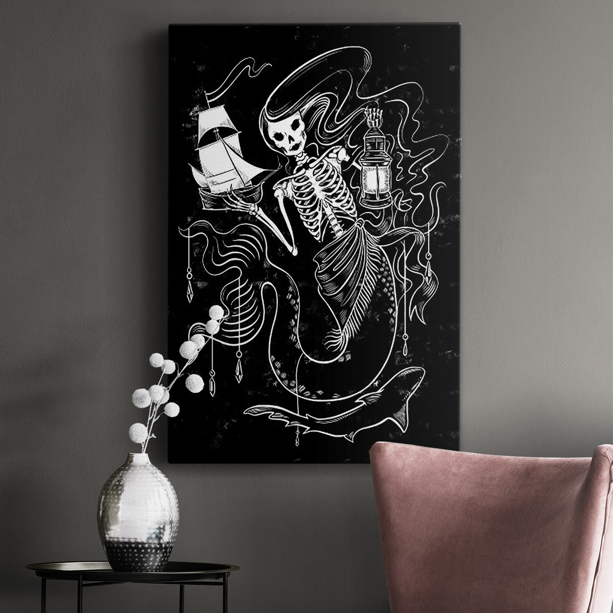 Pirate Mermaids I Premium Gallery Wrapped Canvas - Ready to Hang