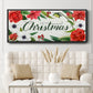 Christmas Flora Wreath Collection D - Floater Framed Canvas Print