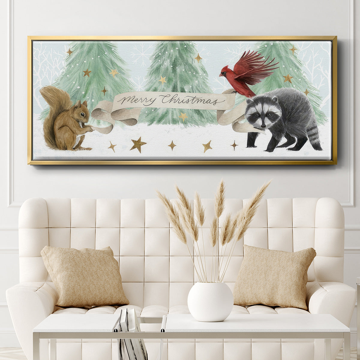 Christmas in the Forest Collection D - Floater Framed Canvas Print