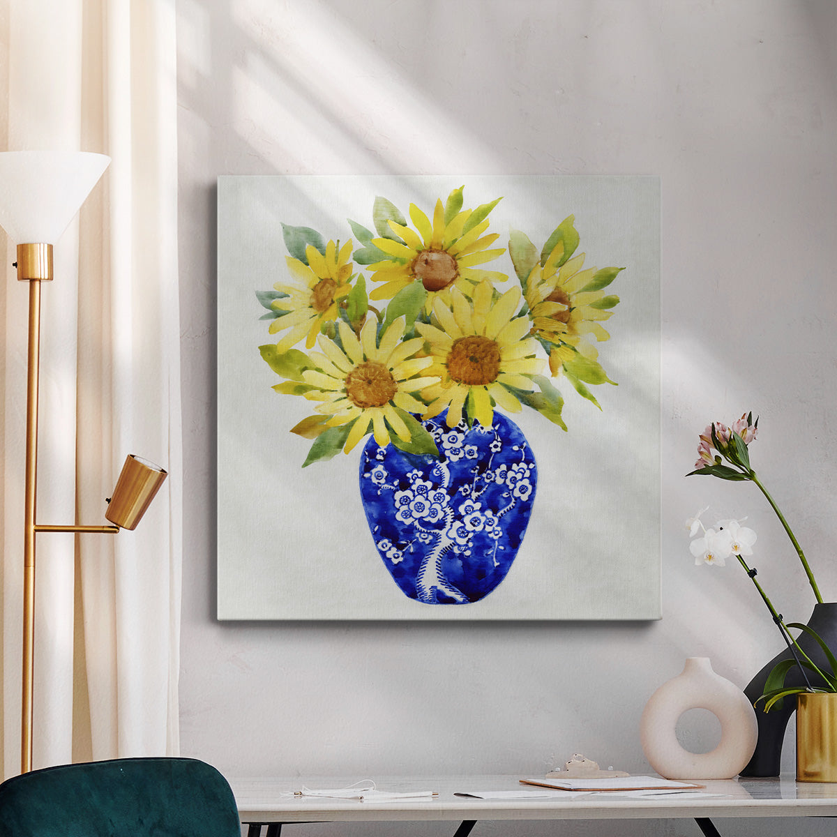 Sun Flower Still Life II - Canvas Art Print