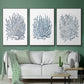 Summer Herb Garden Sketches I - Framed Premium Gallery Wrapped Canvas L Frame 3 Piece Set - Ready to Hang