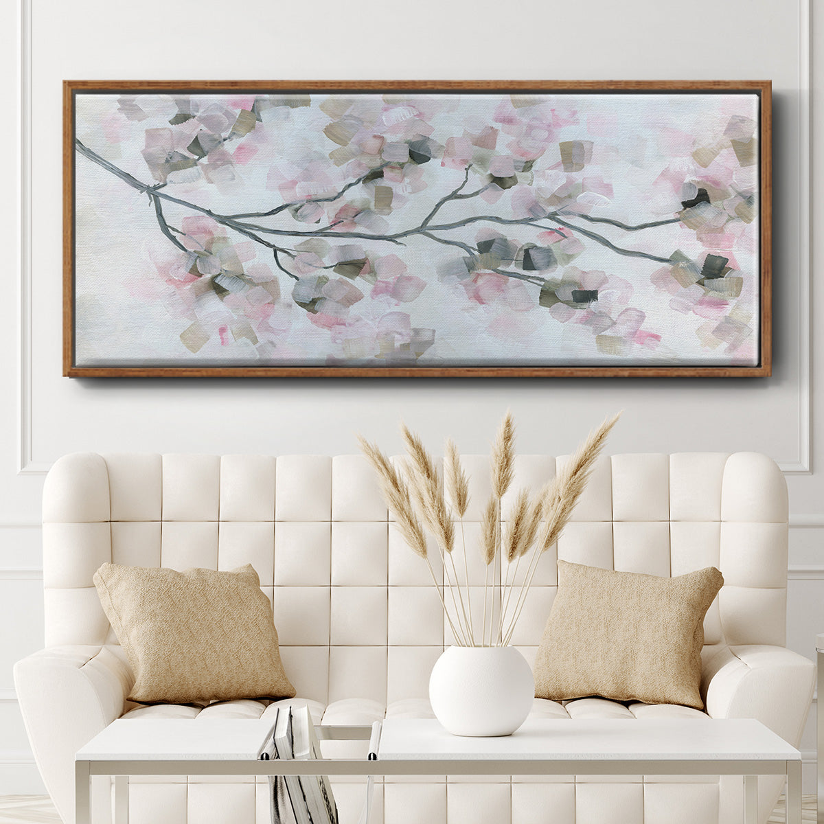 Cherry Blossoms - Floater Framed Canvas Print