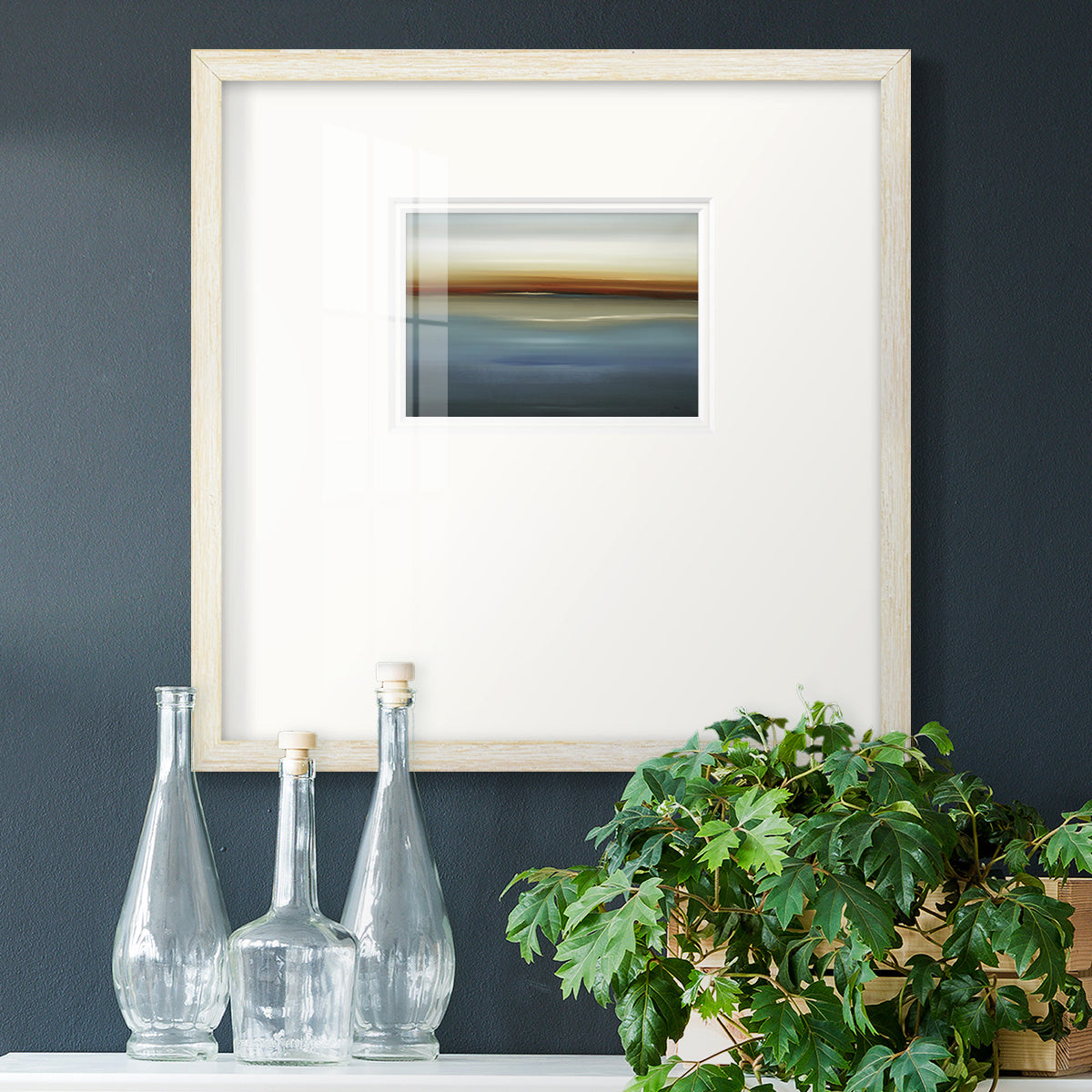 Beside the Blue II- Premium Framed Print Double Matboard