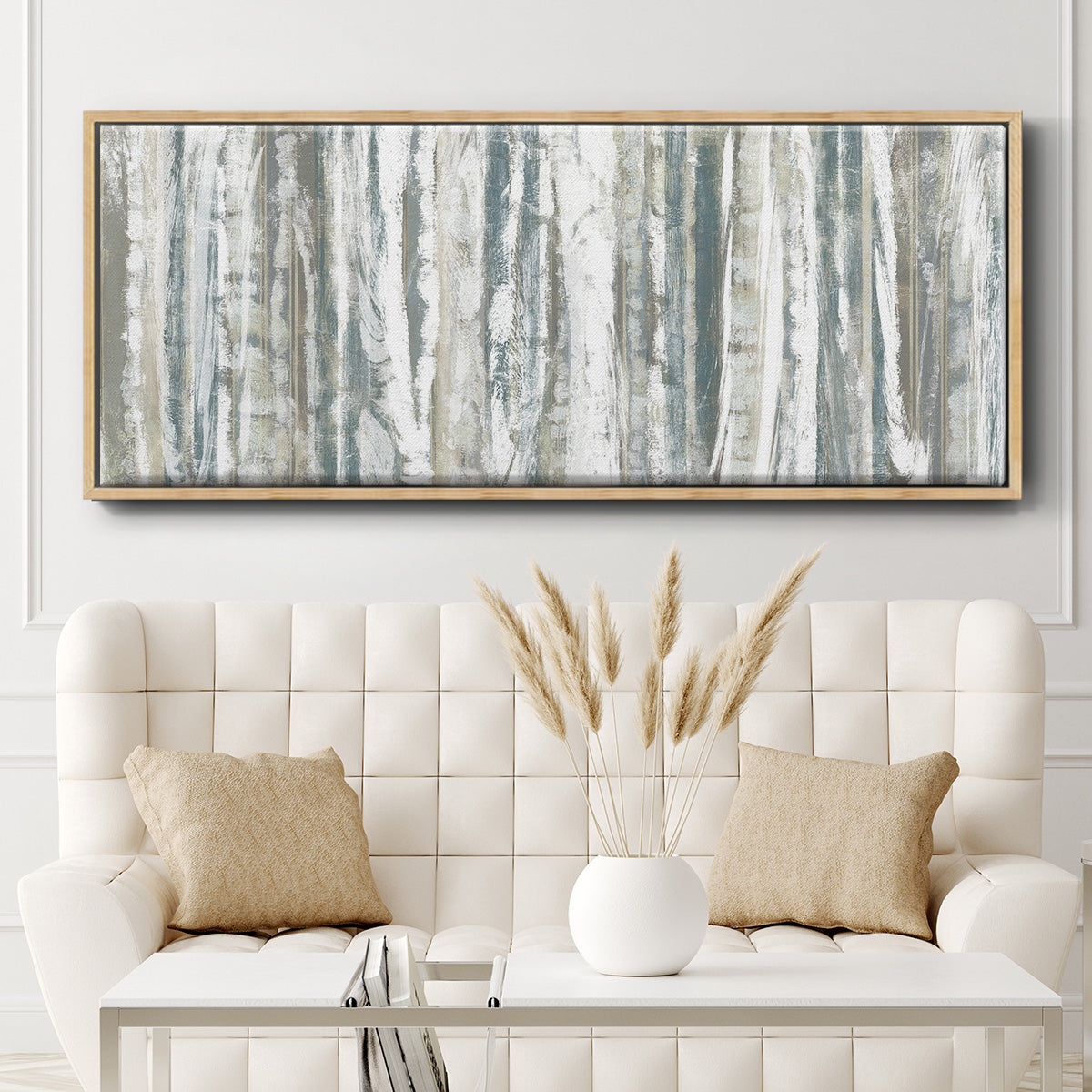 Treeline Strata I - Floater Framed Canvas Print