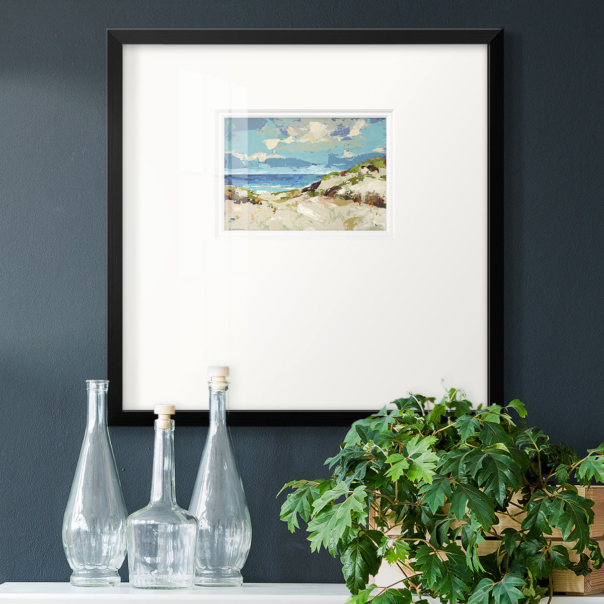 Dunes I- Premium Framed Print Double Matboard