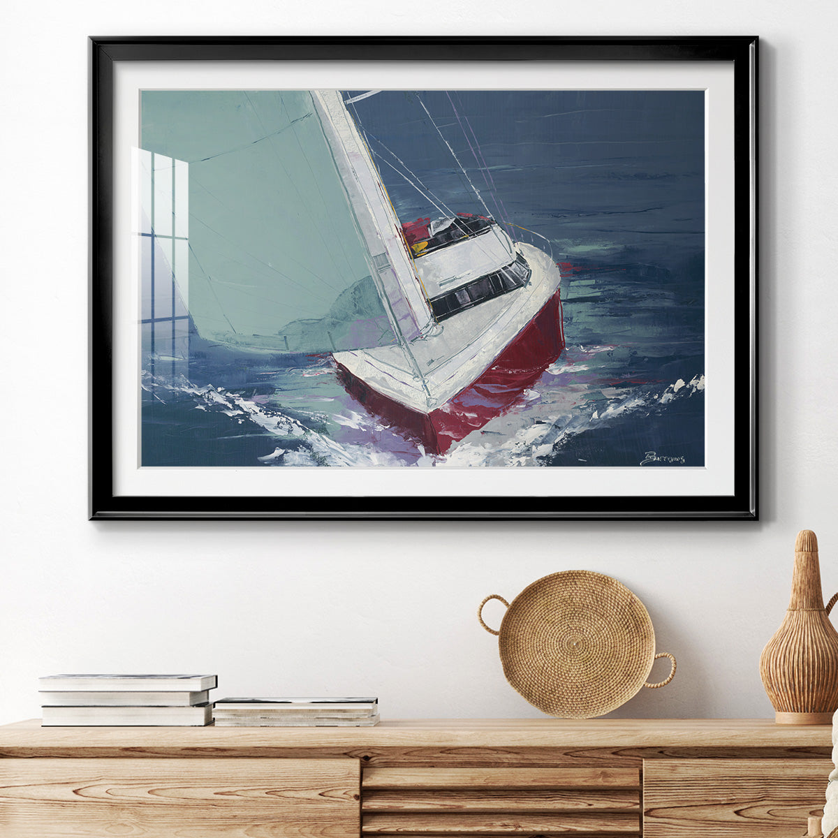 Day Sailing Premium Framed Print - Ready to Hang