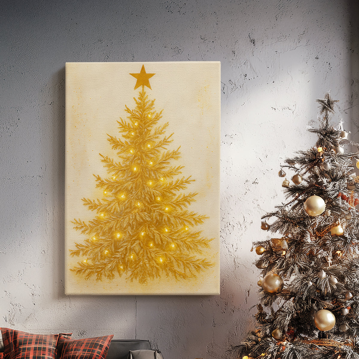 Village of Tinsel-Gold Hush - Canvas Art Print