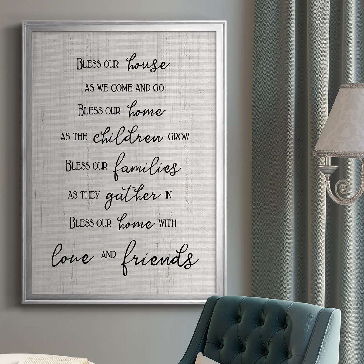 Love and Friends - Modern Framed Canvas Print