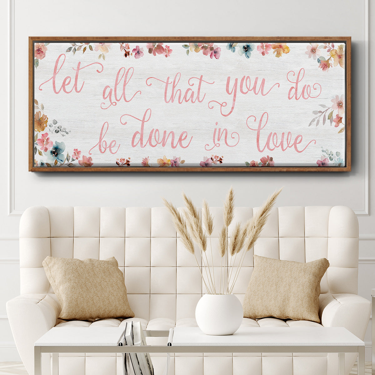 Done In Love - Floater Framed Canvas Print