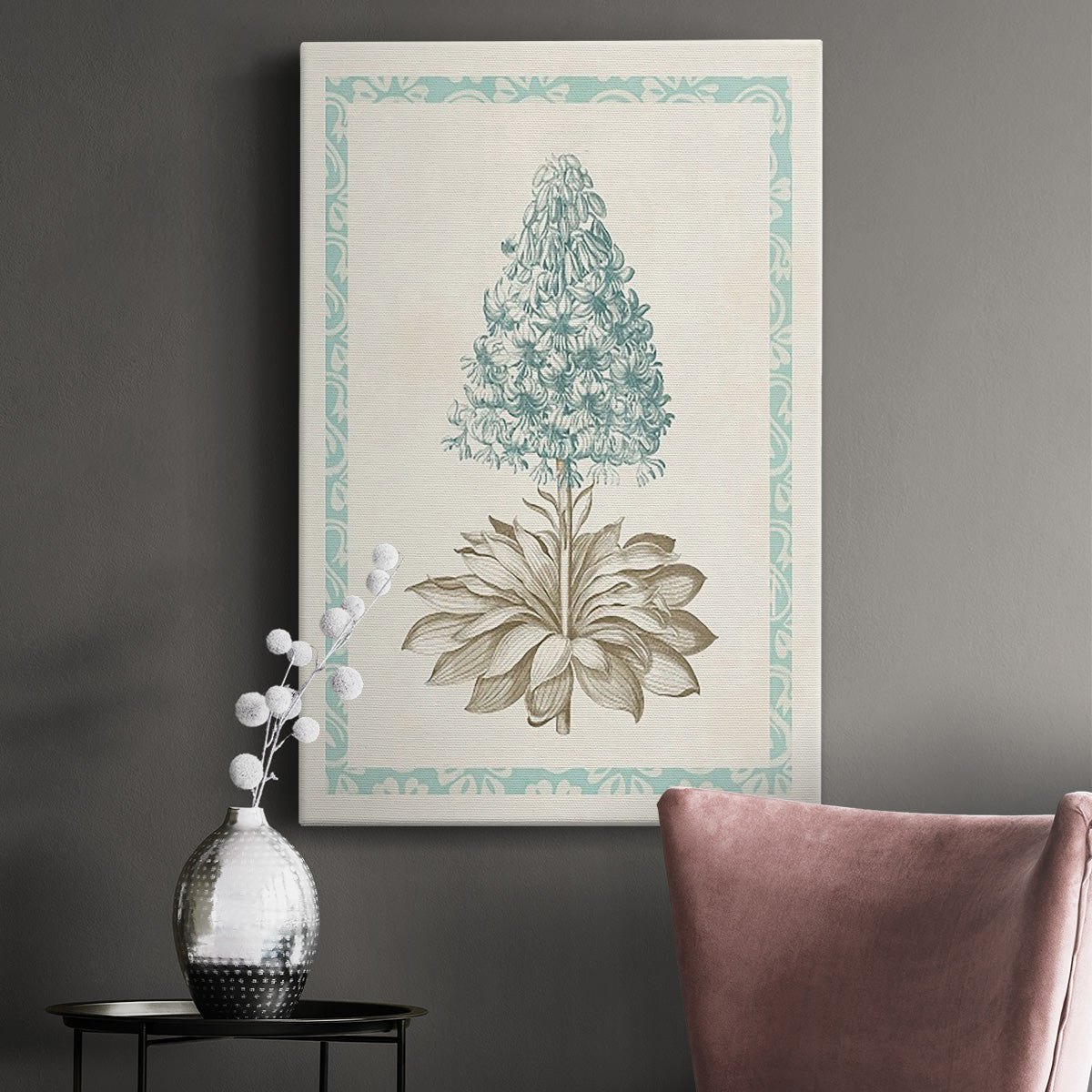 Willow Blue Besler VI Premium Gallery Wrapped Canvas - Ready to Hang