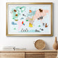 Animal Map - Modern Framed Art Print