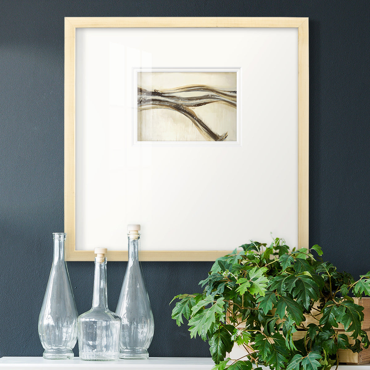 Catching a Metallic Wave Premium Framed Print Double Matboard