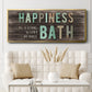 Happiness Bath - Floater Framed Canvas Print