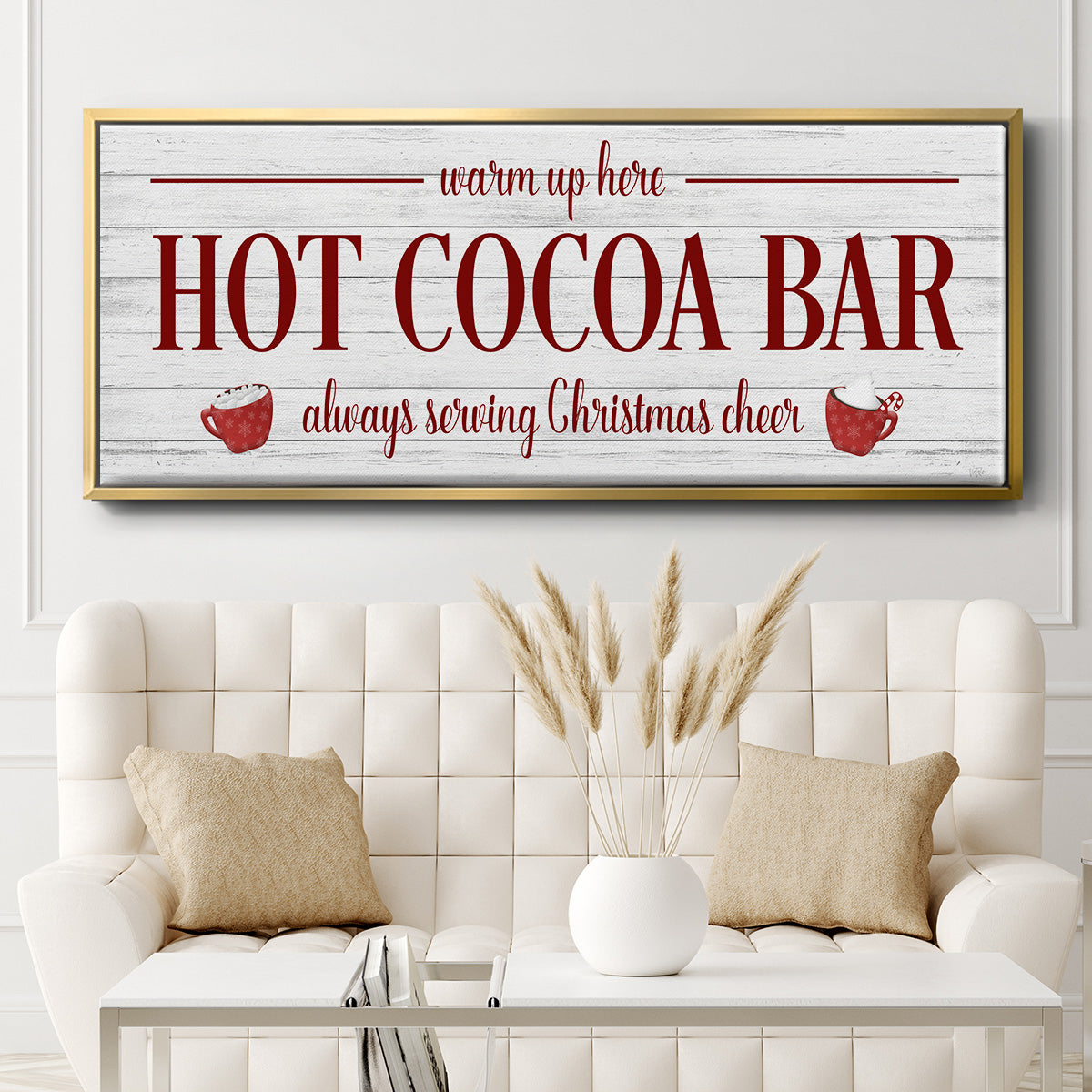 Hot Cocoa Bar - Floater Framed Canvas Print