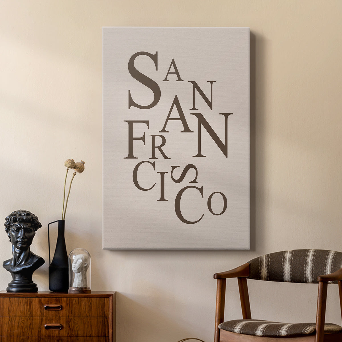 Neutral City Center Type II - Canvas Art Print