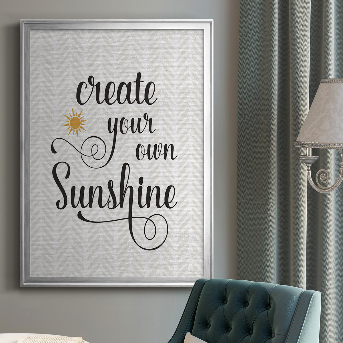 Create Your Own Sunshine - Modern Framed Canvas Print