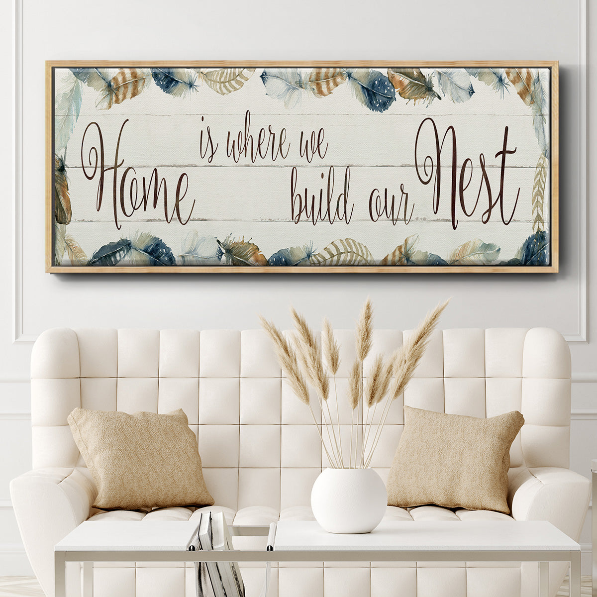Home Nest - Floater Framed Canvas Print