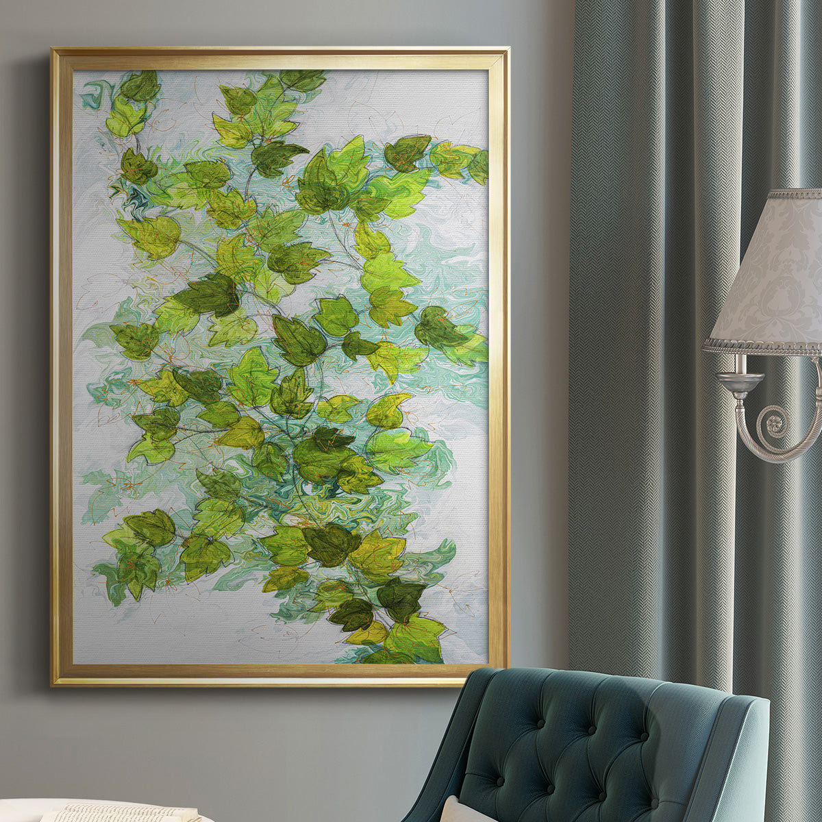 Ivy - Modern Framed Canvas Print