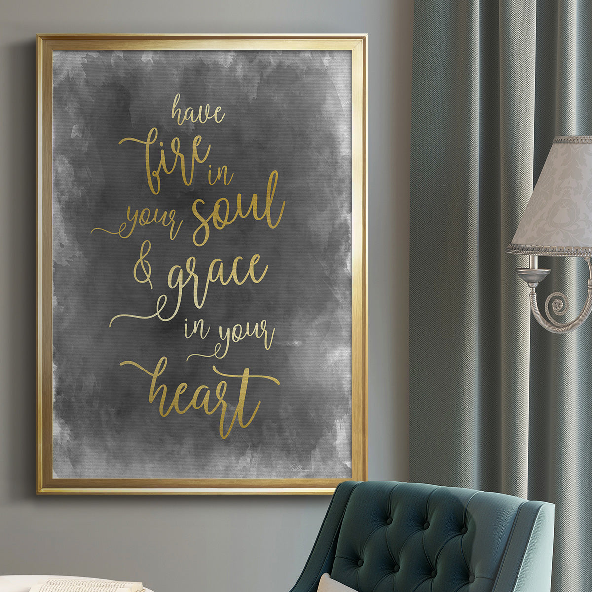 Fire in Your Soul - Modern Framed Canvas Print