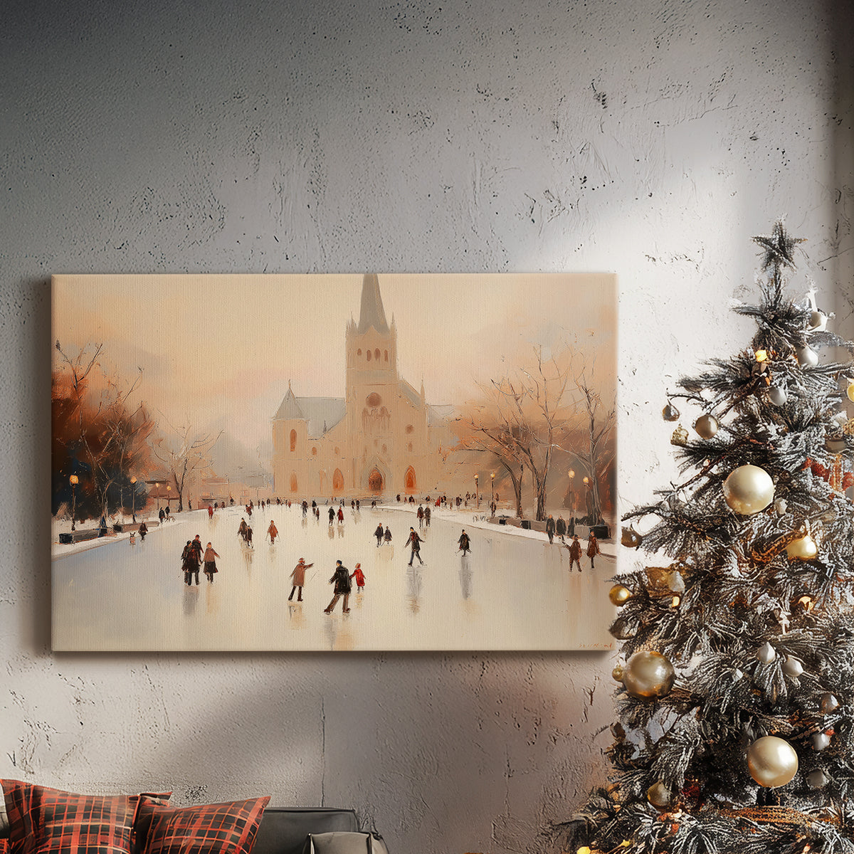 Tinsel-Gold Whisper of Dusk - Canvas Art Print