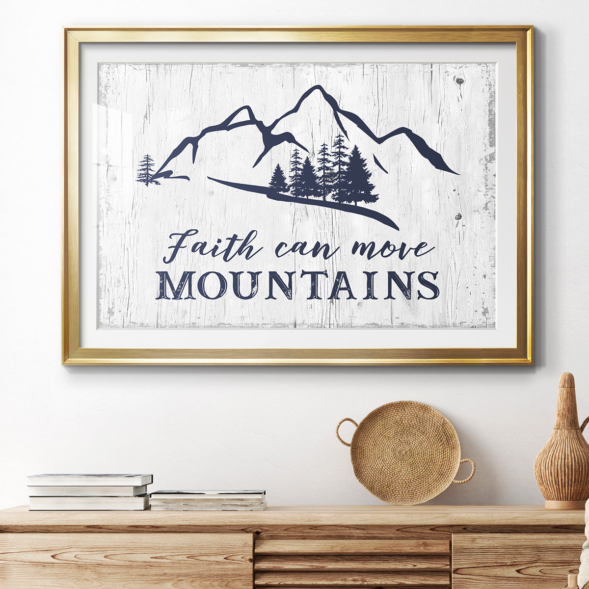 Move Mountains - Modern Framed Art Print