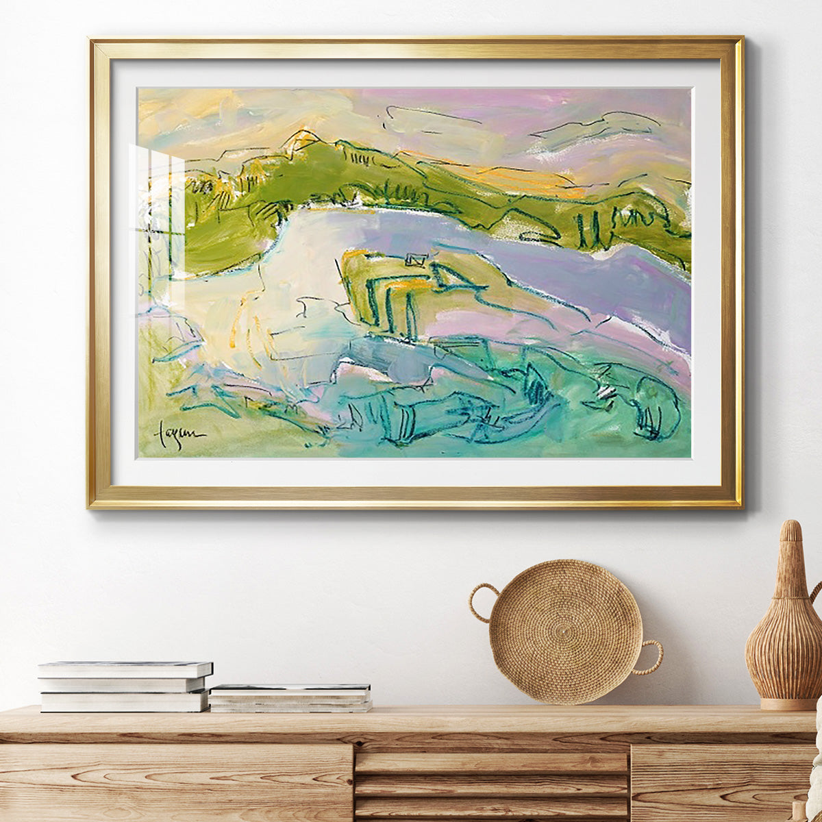 Treasured Island - Modern Framed Art Print