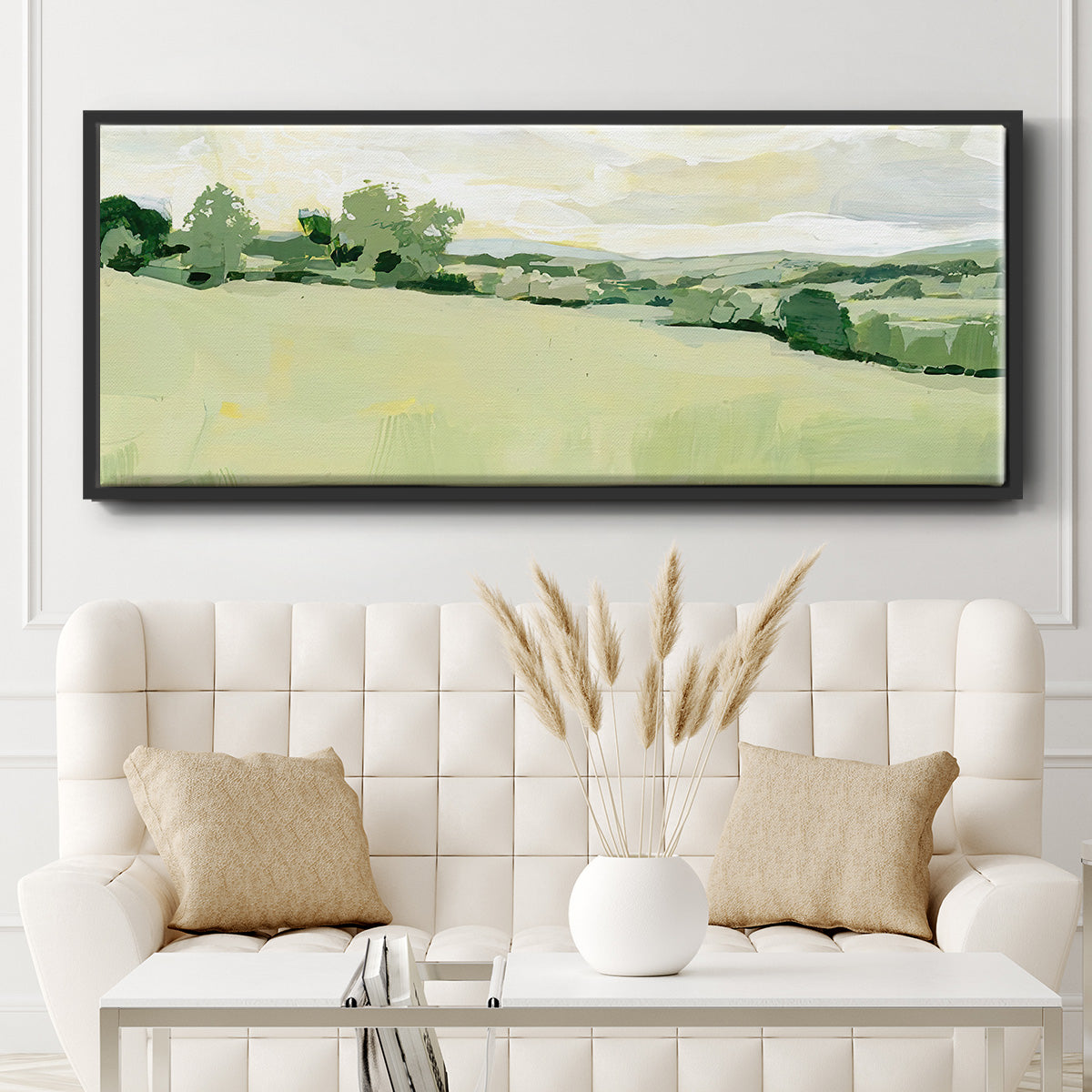 Pearly Pasture I - Floater Framed Canvas Print