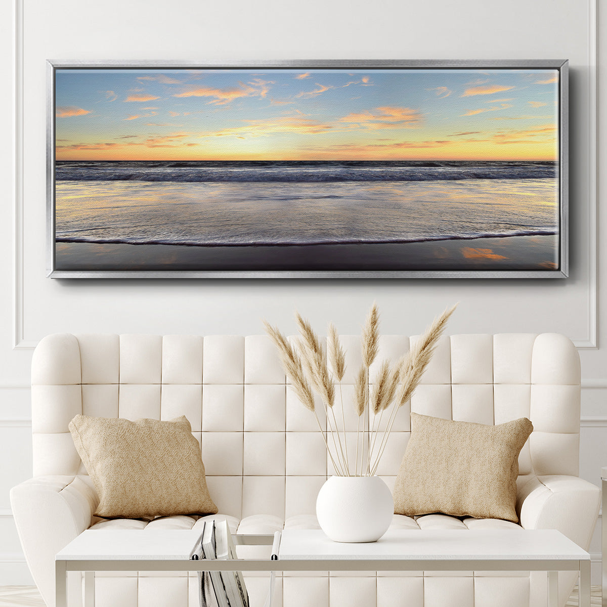 Evening on Venice Beach - Floater Framed Canvas Print