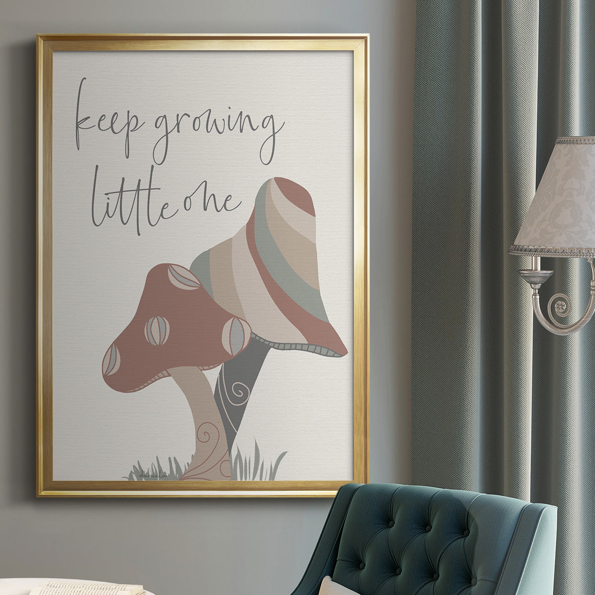 Keep Growing - Modern Framed Canvas Print