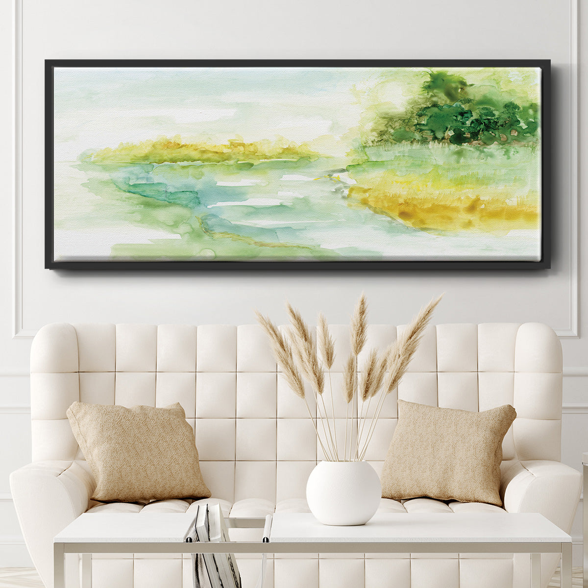 Dreamy Inlet - Floater Framed Canvas Print