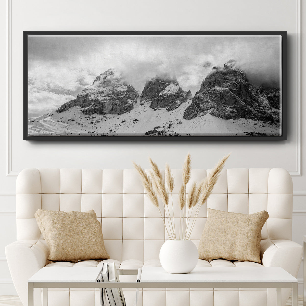 Dolomites - Floater Framed Canvas Print