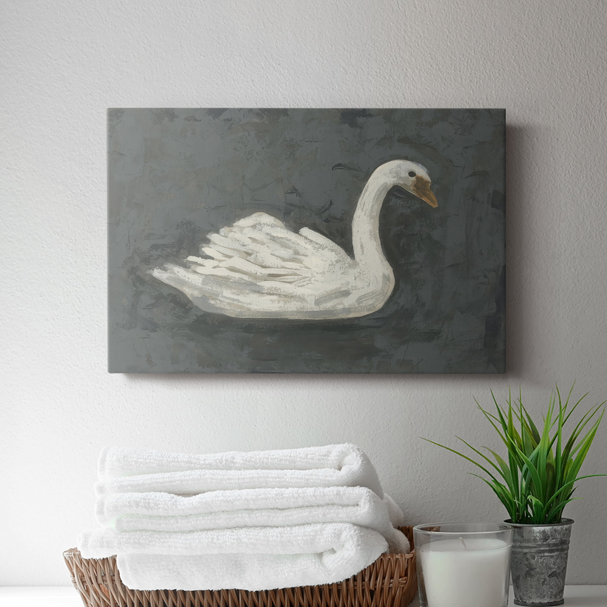 White Swan/Black Swan II - Canvas Art Print