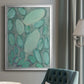 Blue Orbs II - Modern Framed Canvas Print