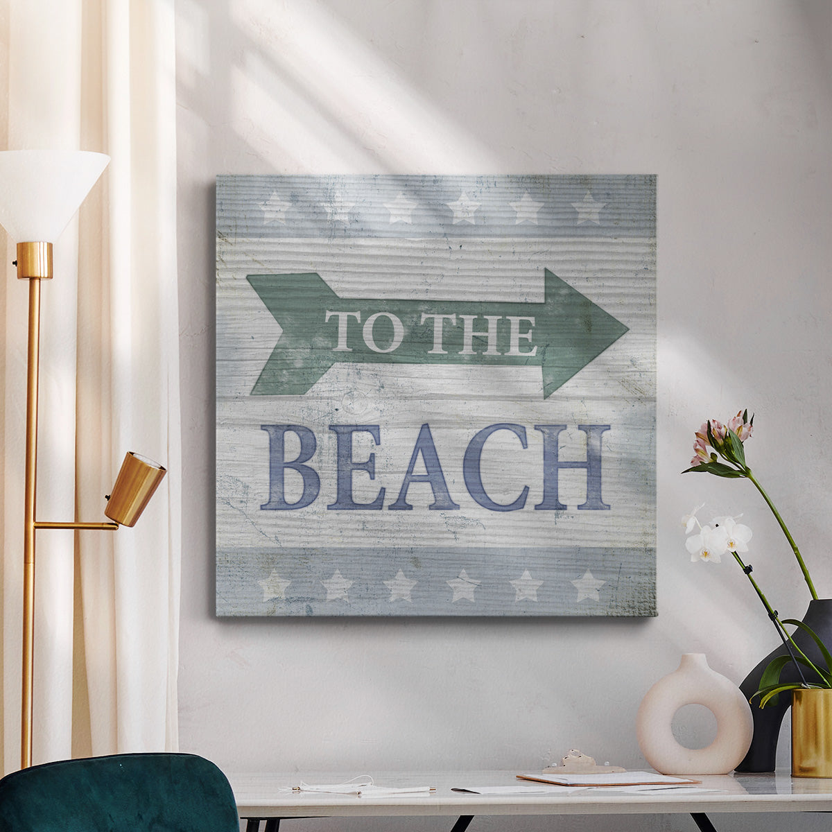 Beach Sign VII-Premium Gallery Wrapped Canvas - Ready to Hang