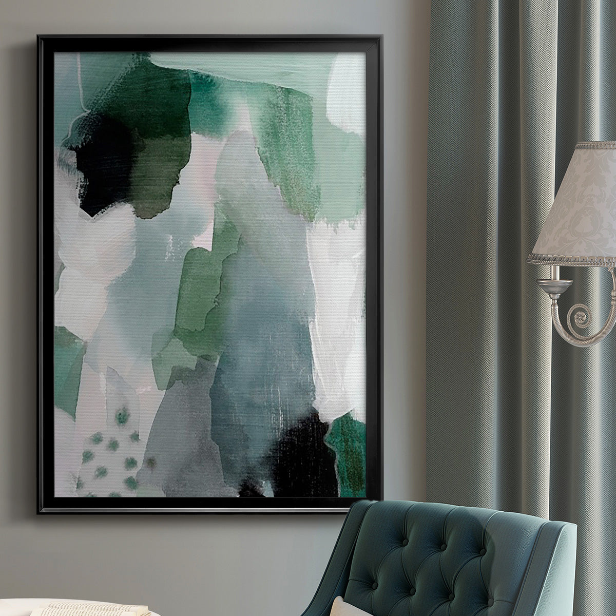 Turquoise Waters I - Modern Framed Canvas Print