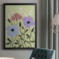 Woodblock Floral III - Modern Framed Canvas Print