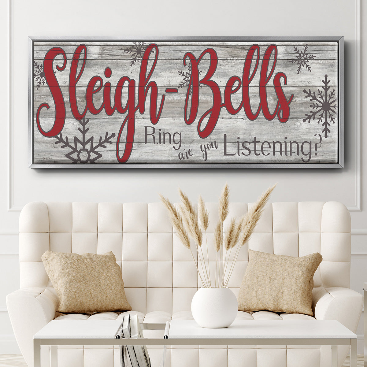 Sleigh Bells - Floater Framed Canvas Print