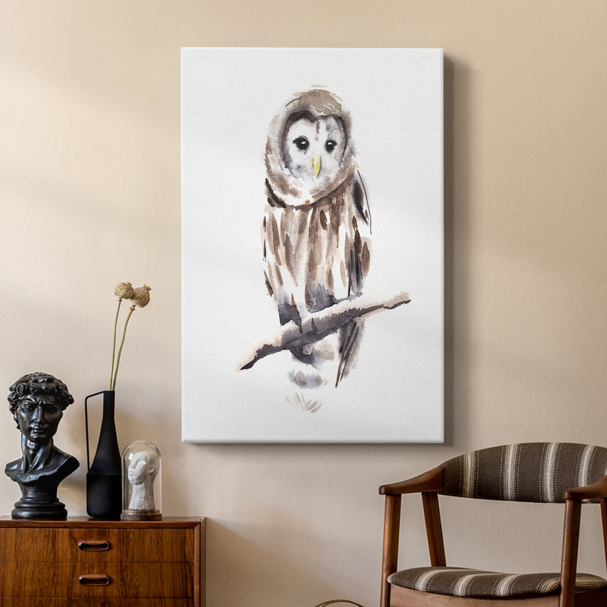Barred Owl Impressions I - Canvas Art Print