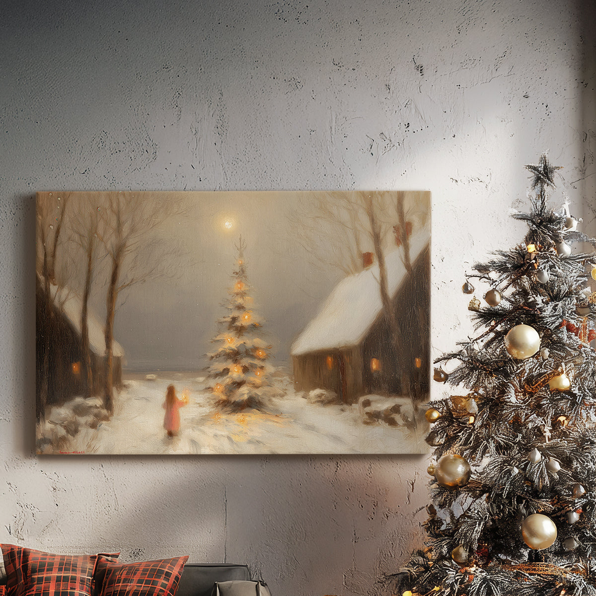 Candle of Warm Lantern Serenade - Canvas Art Print