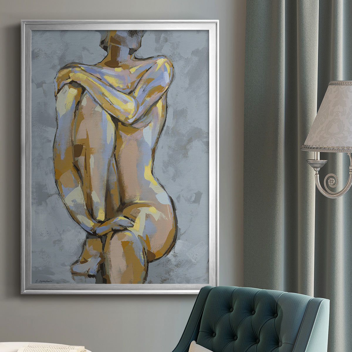 Grey Maiden I -  Framed Canvas Print