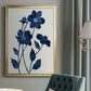 Indigo Bloom II - Modern Framed Canvas Print