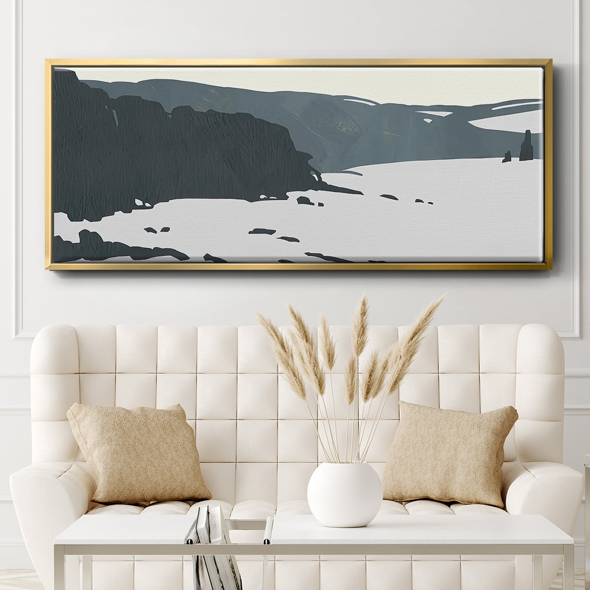 Cutter Island I - Floater Framed Canvas Print
