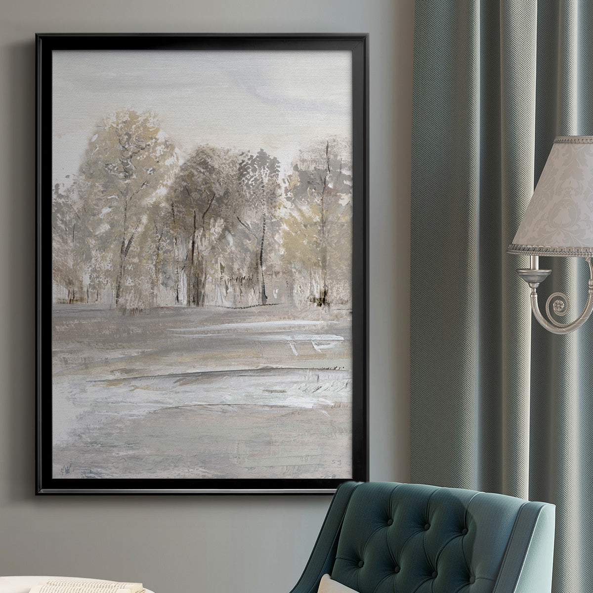 Meadow's Edge II - Modern Framed Canvas Print