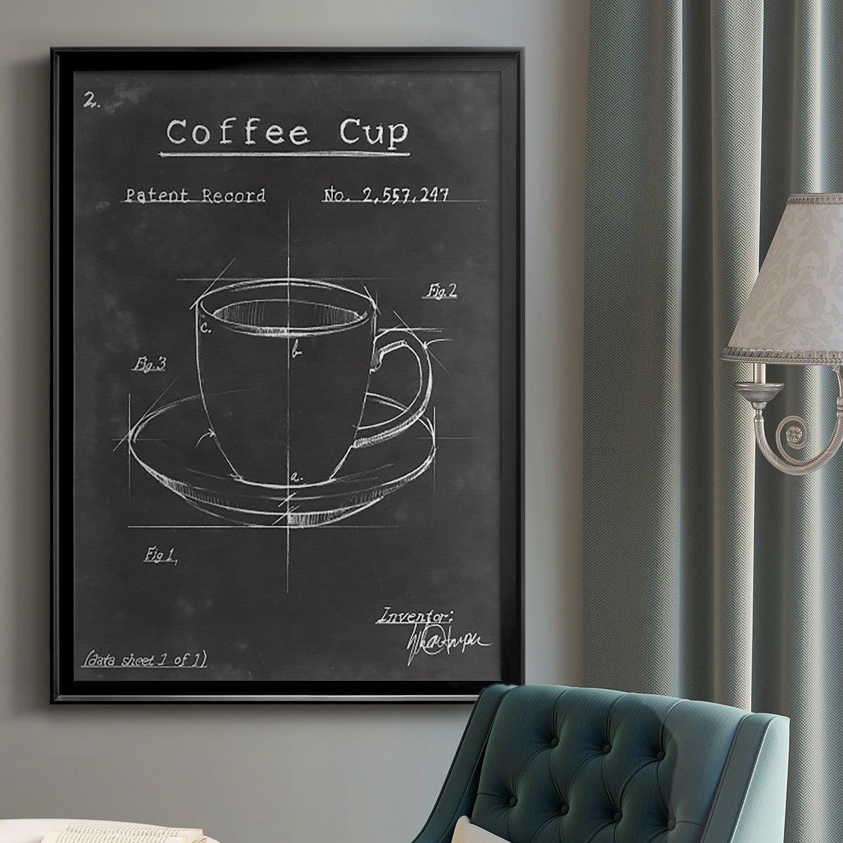 Morning Routine II - Modern Framed Canvas Print