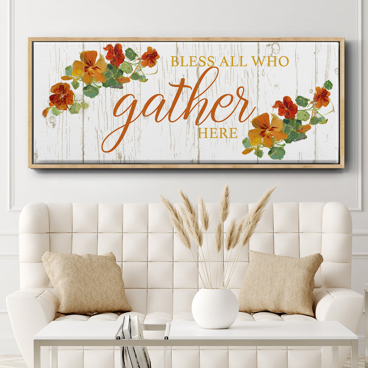 Gather Here - Floater Framed Canvas Print