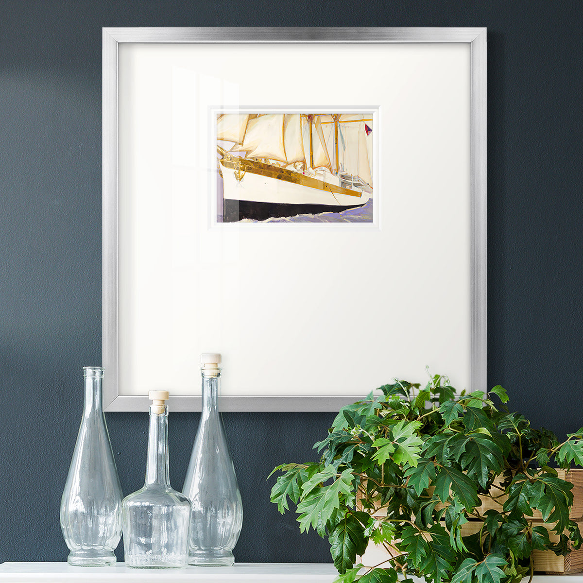 Godlen Sail V Premium Framed Print Double Matboard