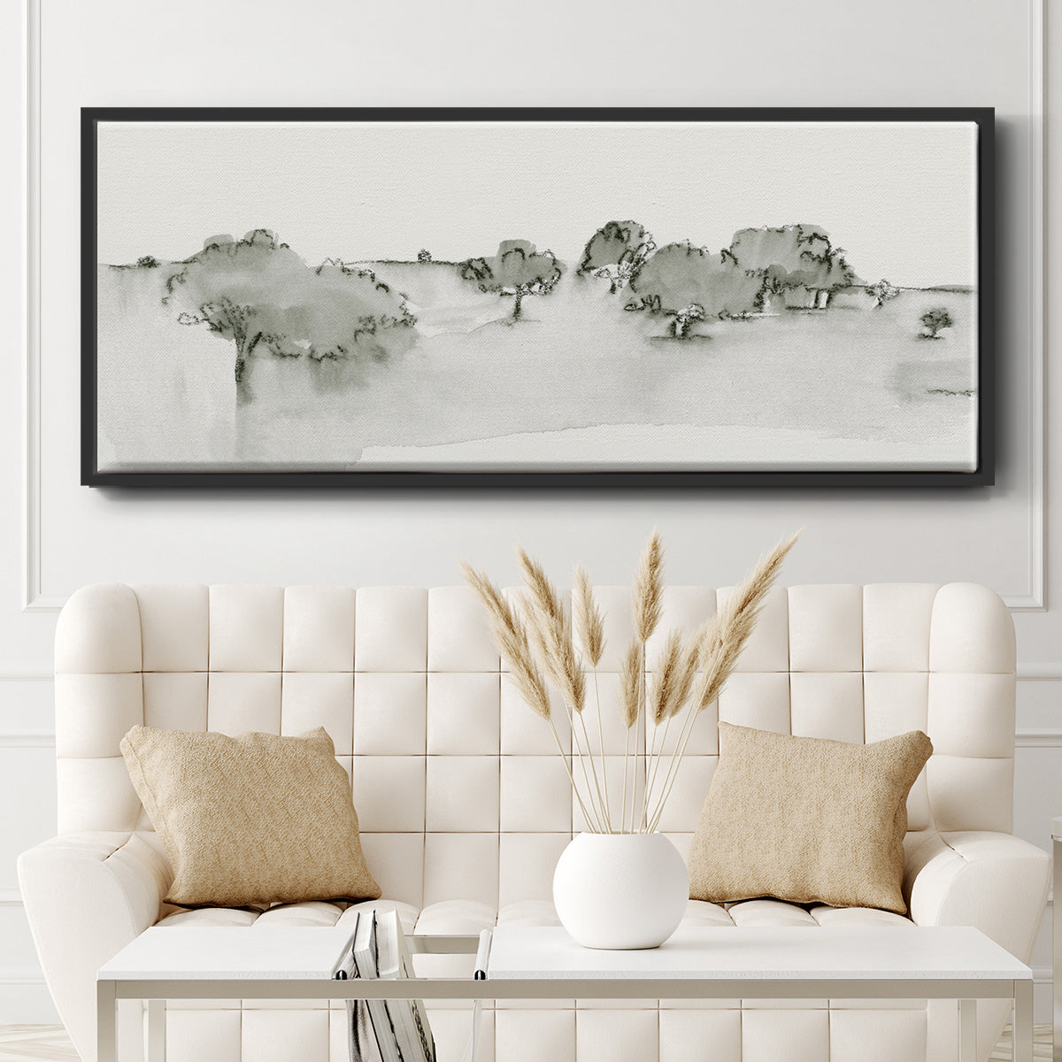 Scenic Scribble I - Floater Framed Canvas Print