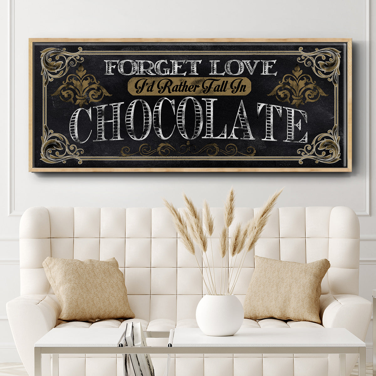 Chocolate - Floater Framed Canvas Print
