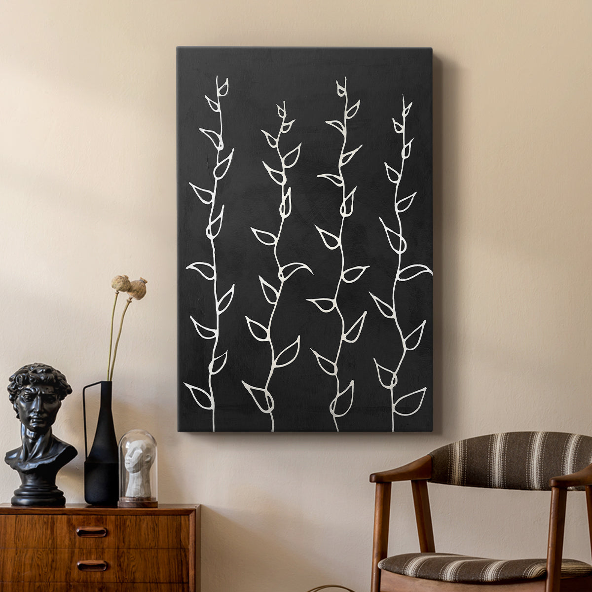 Ivory Vines I - Canvas Art Print