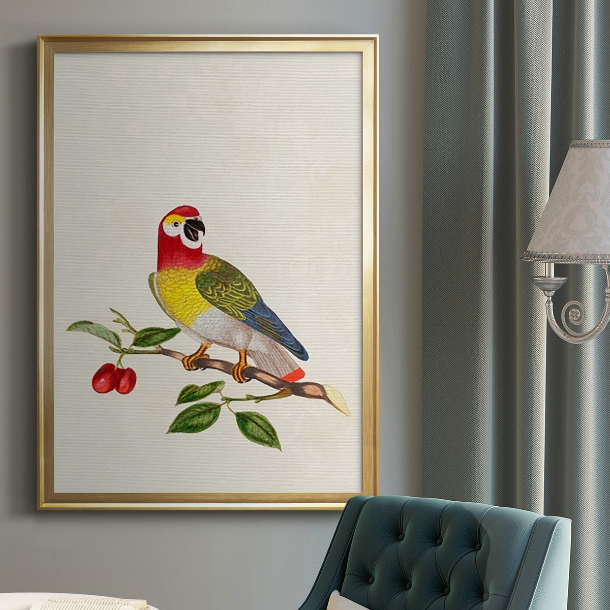 Bird in Habitat VI - Modern Framed Canvas Print